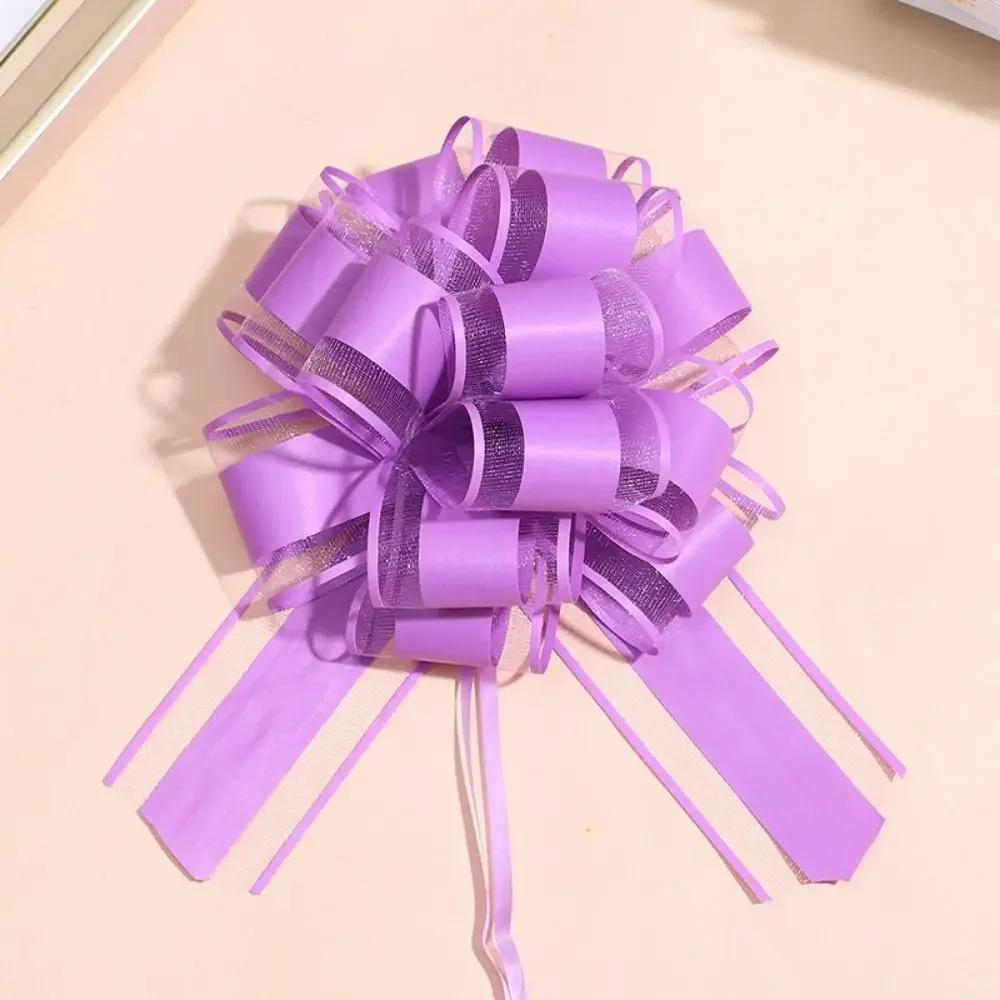 1pc Snow Yarn Pull Bow Ribbon Big Car Bow for Cars Birthday Christmas Presents Gift Decoration Ribbon Wedding Pull Flower