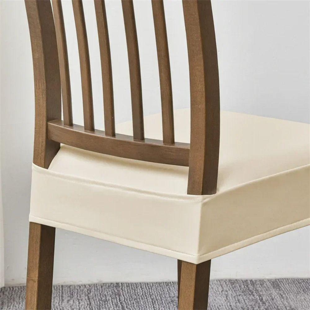 PU Leather Waterproof Seat Protectors Square Shape Elastic Chair Slipcover  Kitchen Use