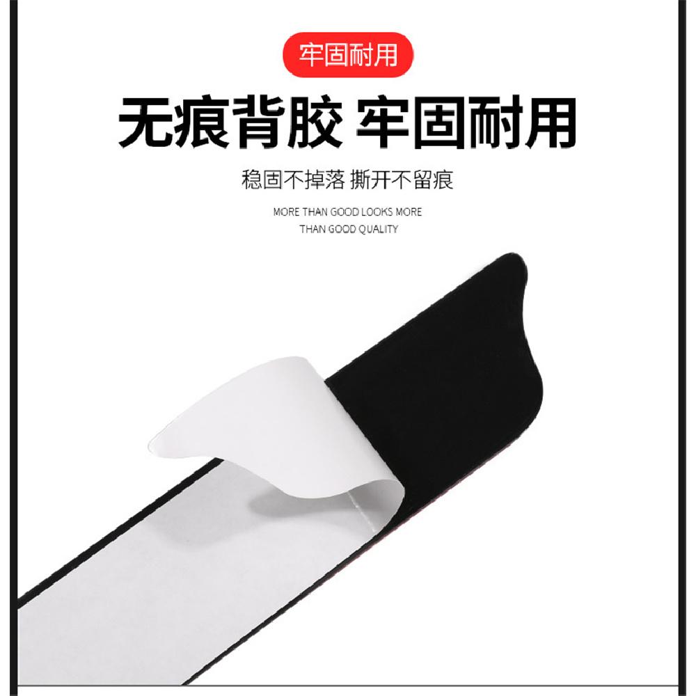 4Pcs Universal Car Rear Bumper Anti-Slip Mat Door Sill Anti-Scratch Strip Black