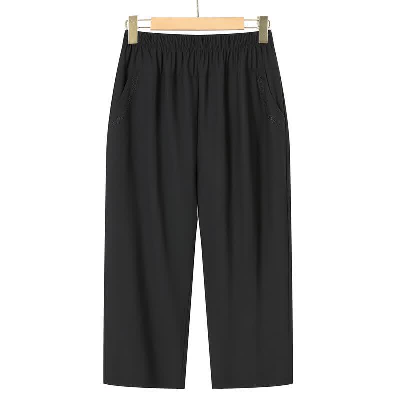 Mid-Aged Women s Summer Casual Straight Cropped Pants