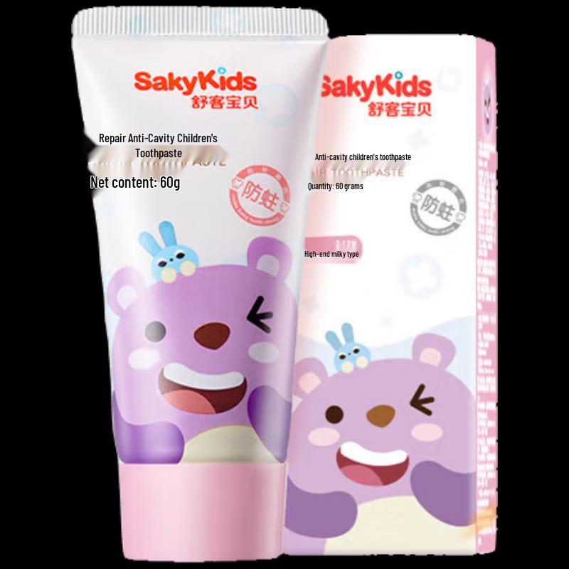 

Saky Kids Fluoride Toothpaste for Enamel Repair & Cavity Protection 1 Count