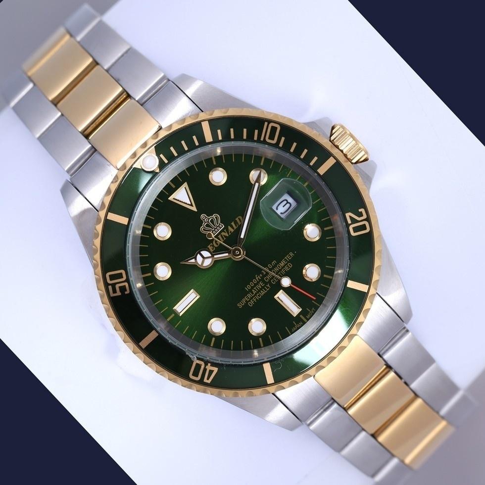 Top Markenuhr Herren Sportuhren Drehbare Lünette GMT Saphirglas Datum Edelstahl Quarzuhren