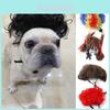 Stylish Black Explosive Wig With Bangs For Cats And Dogs Perfect For Halloween And Christmas