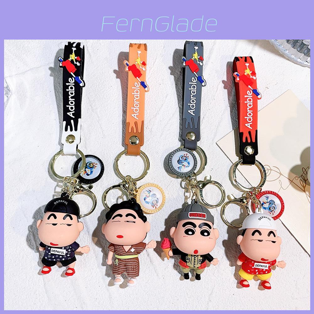 Crayon Shin-chan Pvc Keychain Cute Silicone Figure Keyring Birthday Gift