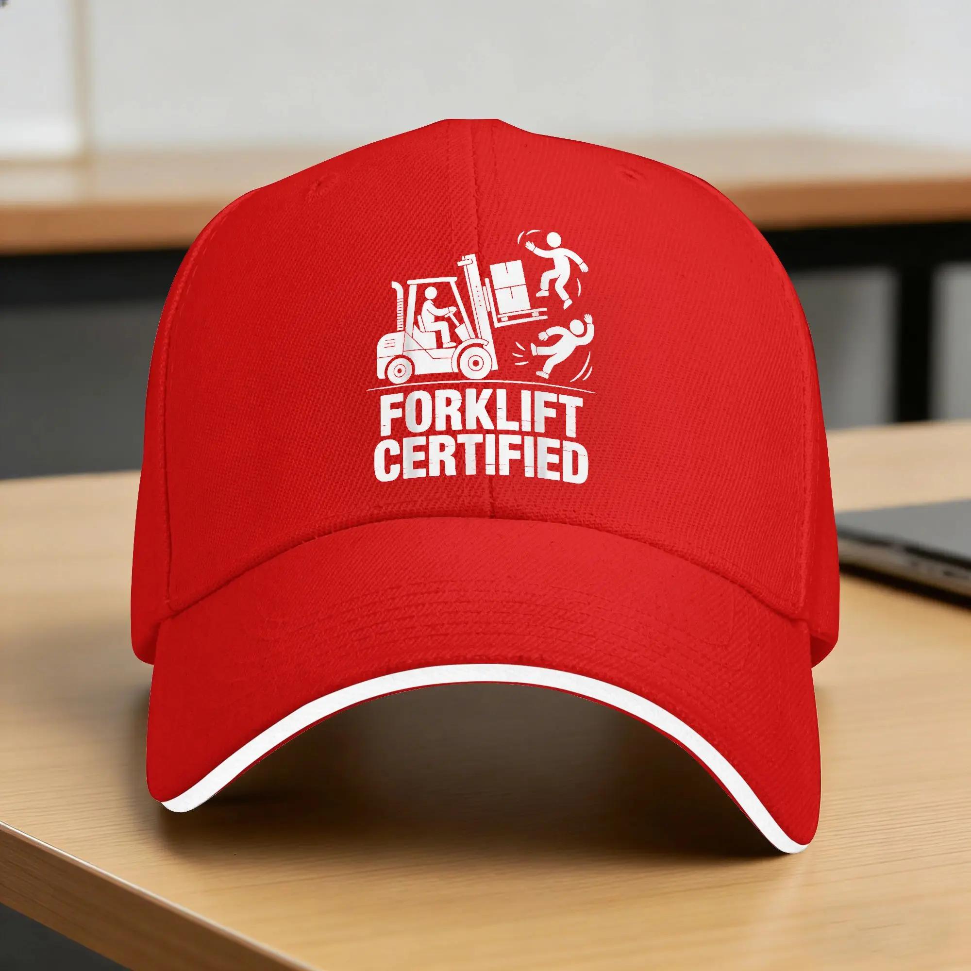 Forklift Certified Funny Forklift Driver Truck Forklift Casual Baseball Cap Outdoor Trucker Hat Summer Hot Sale Baseball Caps One Size