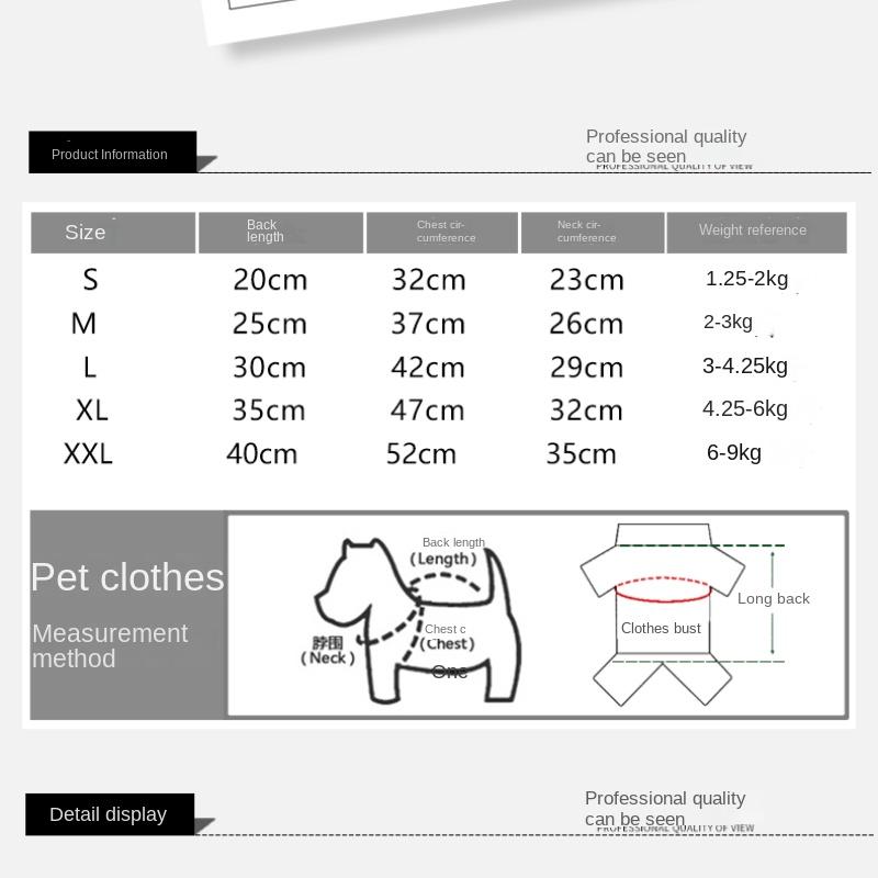 Salopetă pentru animale de companie de toamnă și iarnă