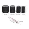 16Pcs/Set Black Self-Grip Hair Rollers With Clips Heatless Hair Roller Jumbo Sticky Hair Roller Set Salon Hair Dressing Curlers