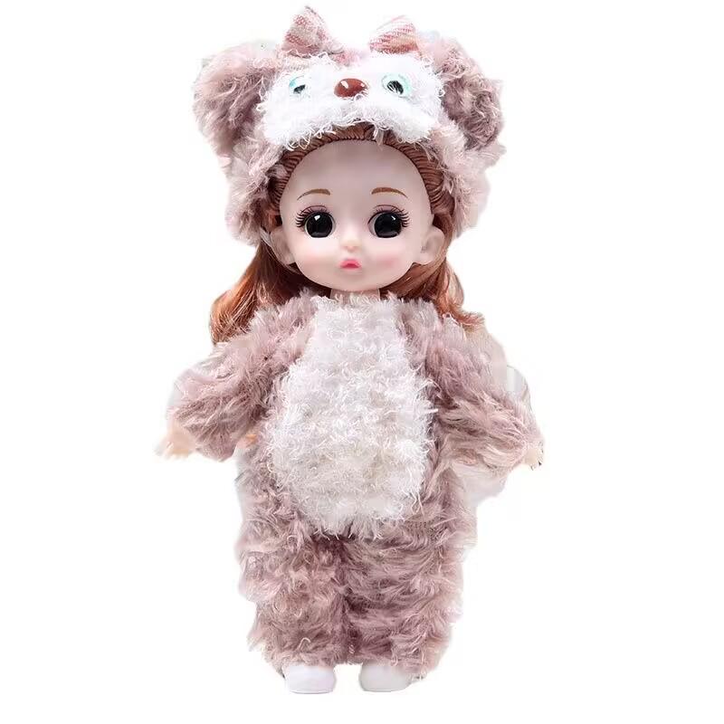 17cm Multi-jointed Doll with Replaceable Clothes - Princess Hengchao Hand-painted Playhouse Figure