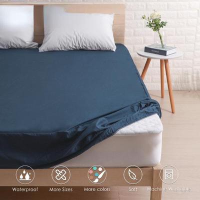 Waterproof Bed Cover Smooth Microfiber Mattress Protector Waterproof Fitted Sheet Anti-mite Mattress Pad for Single Double King Queen