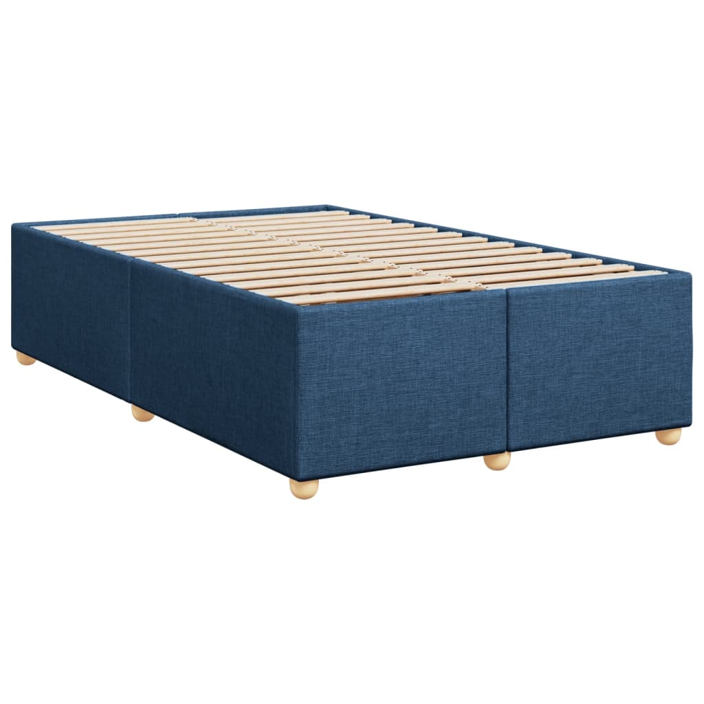 Bed Frame without Mattress Blue 120 x 200 cm Fabric