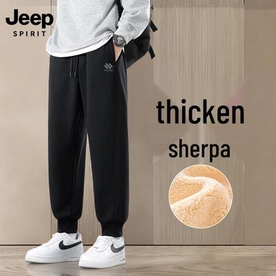 JEEP SPIRIT Men's 2026 Winter Warm Fleece Jogger Pants