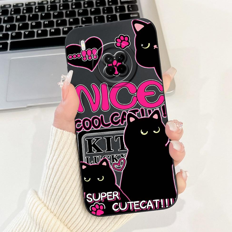 For Huawei Y9a Case Fashion Cute Cartoon Luxury Flowers Silicone Back Cover For Huawei Y9a Phone Case Shockproof Bumper FRL-L22