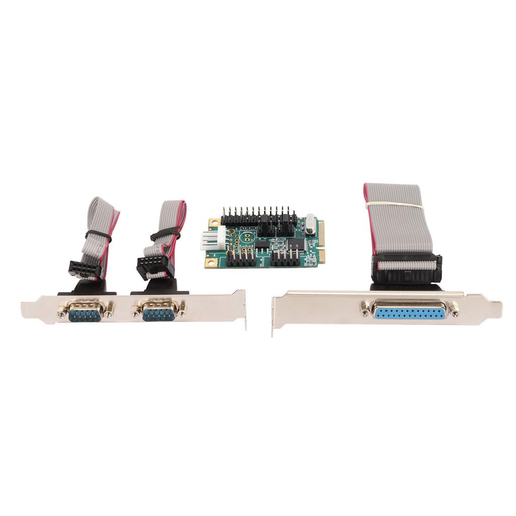 Mini PCIe Serial Parallel Expansion Card 6Gbps PCI Express To Printer LPT Port 2 Port RS 232 DP9 Pin Adapter for 4U