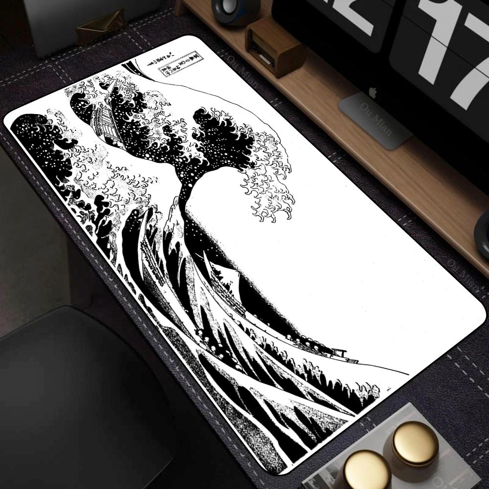 Large Mousepad Japan Great Wave Mousepads Keyboard Mat Deskpad Pc Game Desk Mats Company Mouse Pad Rubber anti slip Mouse Mats