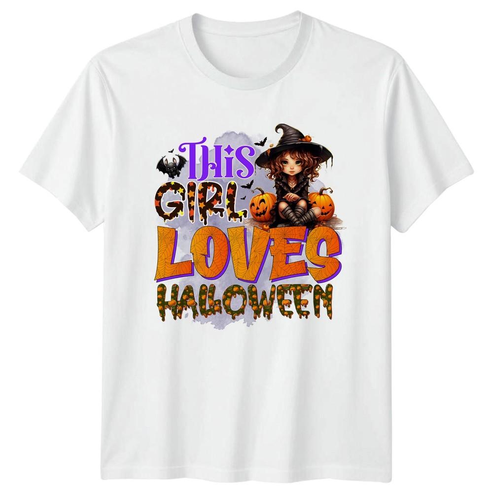 This Girl Loves Halloween Unisexs TShirt Witch Halloween Gift For Her S