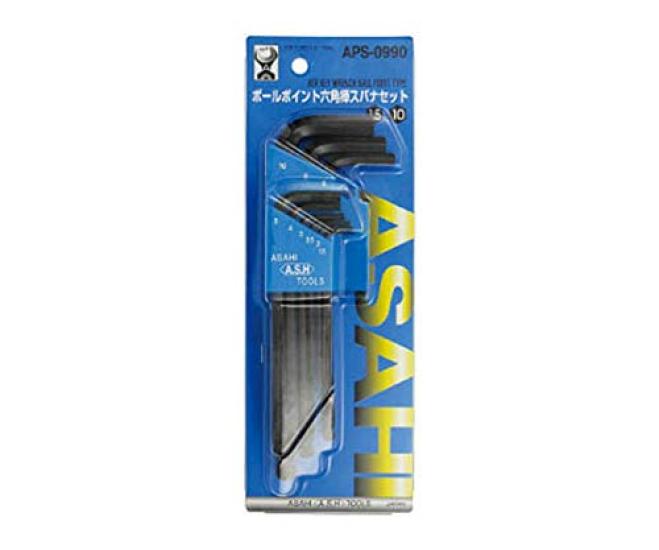 

ASH Ball Point Hex Wrench Set APS0990 (9 Pieces) чёрный