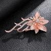 Elegant Vintage Rhinestone Orchid Brooch for Women - Sparkling Floral Pin - Intricate Scarves, Jackets, Dresses Weddings Parties Events, Flower Brooch