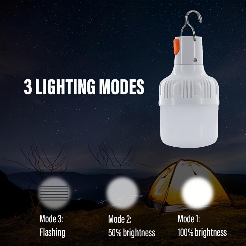 4PCS rechargeable camping light, USB rechargeable portable light, portable LED light, hanging tent light, high brightness lighting, with hook