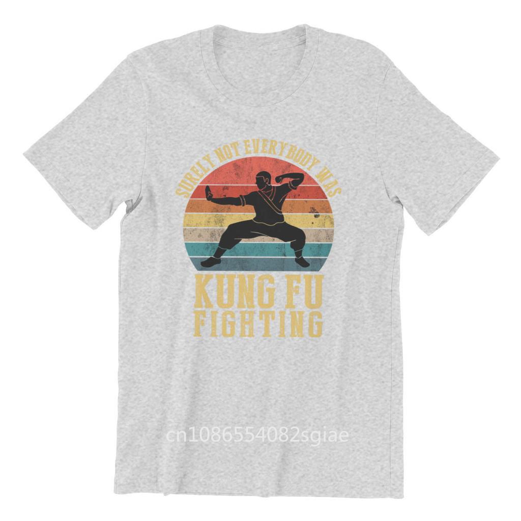 Vintage Surely Not Everyone Was Kung Fu Fighting Fashion Gift Gothic Anime Tshirt Men Cotton Tshirt Tees Top Harajuku Streetwear