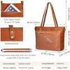 Echte Leder Tragetasche für Damen Arbeit Schulter Umhängetaschen Handtasche mit Außentaschen