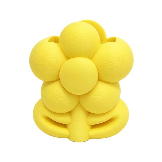 Flower Shaped Pen Cup 3D Printed Storage Holder for Makeup Brushes and Pens, Decorative Minimalist Desk Organizer Floral Organizer, Creative