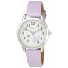 Fieldwork Analog Float Watch with Hologram Print and Leather Strap, KDS010-3, Girls' Purple