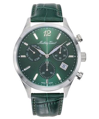 Urban Chronograph Leather Strap Green Dial Quartz H411CHALV Men's Watch