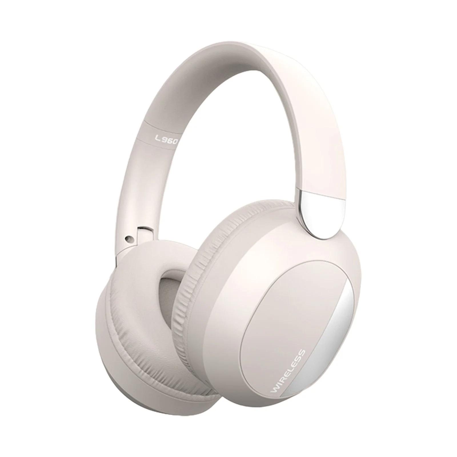 

Беспроводные наушники Bluetooth Over Ear, складная стереогарнитура HiFi с шумоподавлением, басовые наушники с интеллектуальным шумоподавлением для походов в спортзал и путешествий домой 18*16.5cm белый