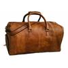 Handmade Full Grain Leather Duffle Bag with Shoe Compartment Bag