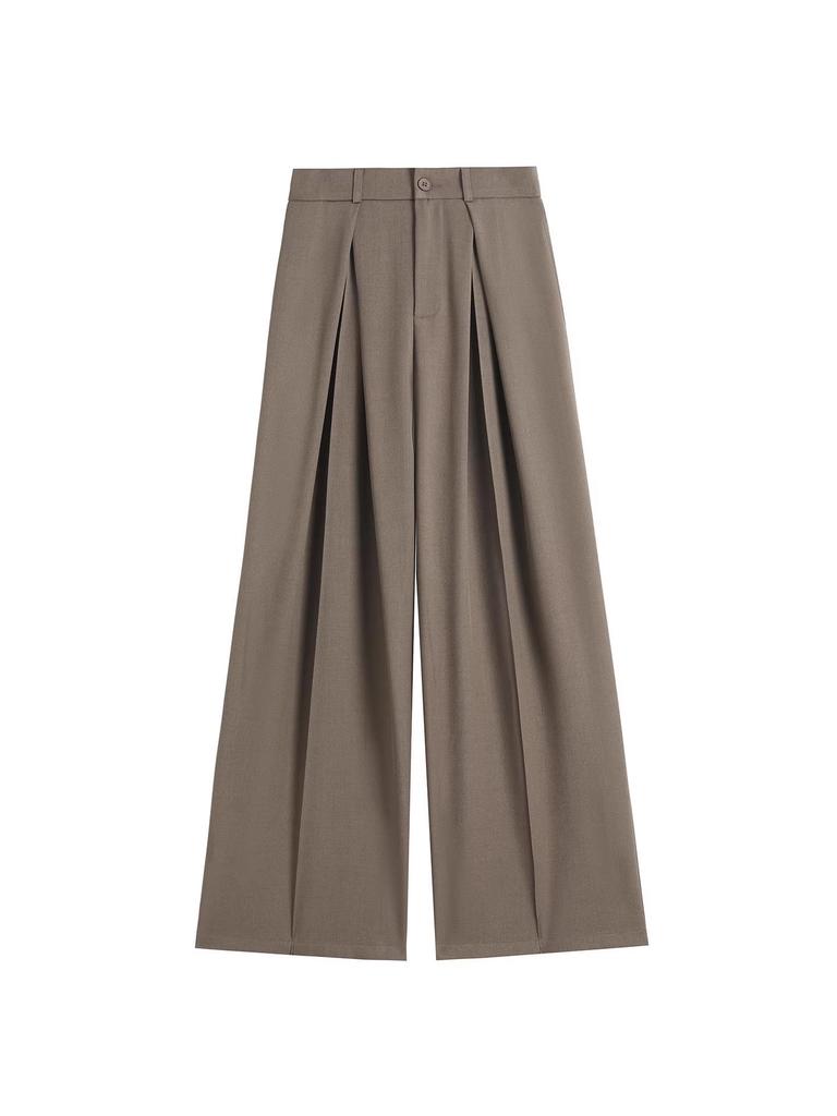 Spring High-Waisted Wide-Leg Loose Fit Pants
