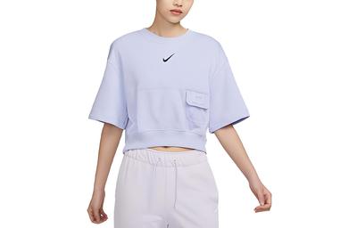 Crop Tops Women's Oxygen Purple Crew Neck Moderate DV8039-536