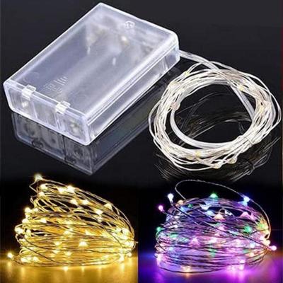 1PC LED String Lights Copper Wire Fairy Lights for Indoor Garden Bedroom Christmas Decoration Batery