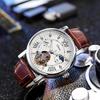 Men Watch Automatic Mechanical Watch Large Dial Luminous Hands Moon Phase Waterproof Tourbillon Skeleton Watches Man Reloj