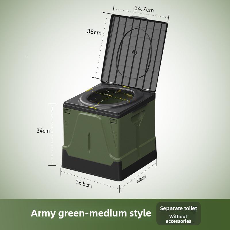 Toaletă Portabilă Pliabilă Inodoră pentru Camping, Autocălătorie și Urgențe - Potrivită pentru Adulți și Copii