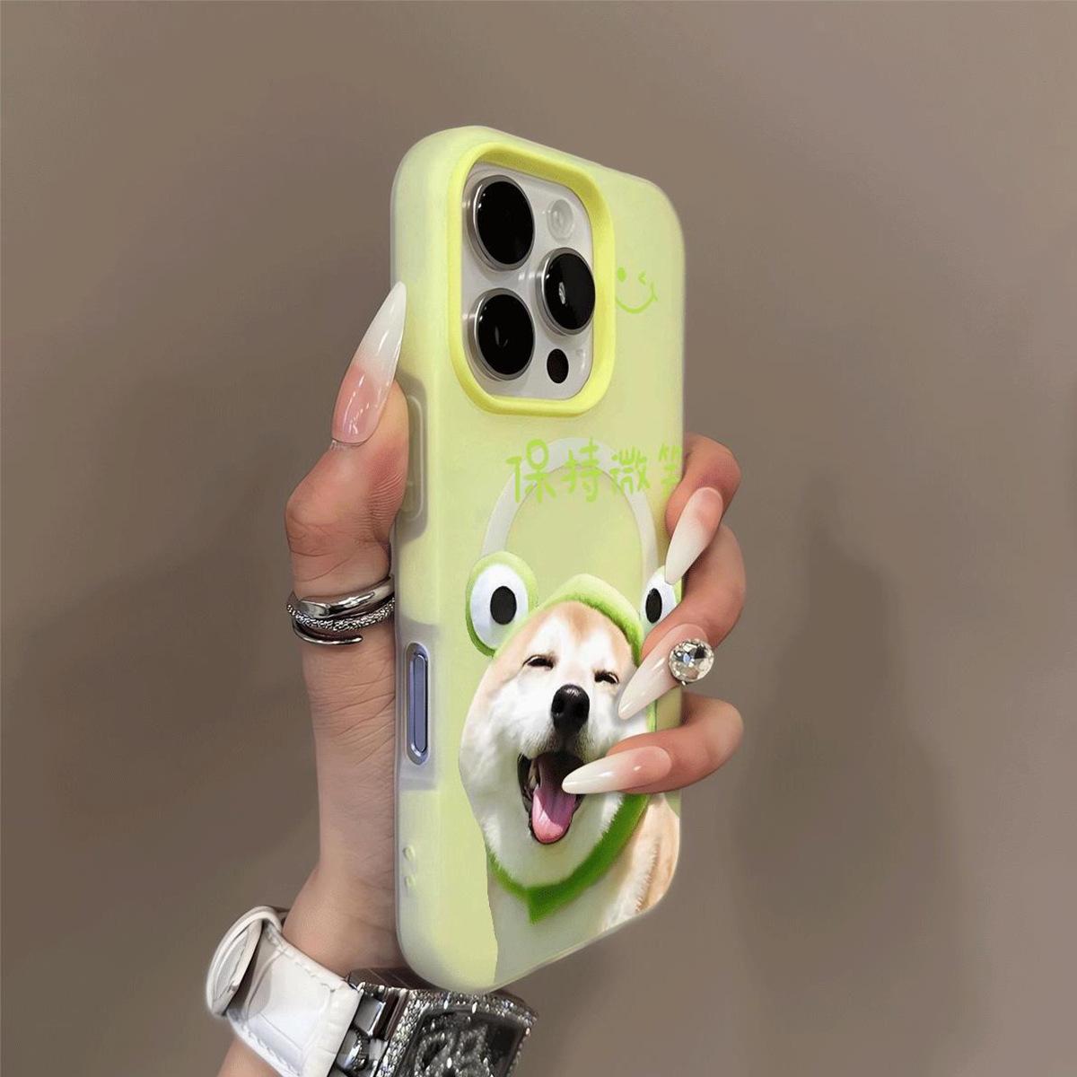 

Magnetic Jelly Two-in-one Mobile Phone Case Corrugated Shell for Iphone13 Wrinkled Tin Foil Mobile Phone Casecaseti Shell For iphone 17PROMAX