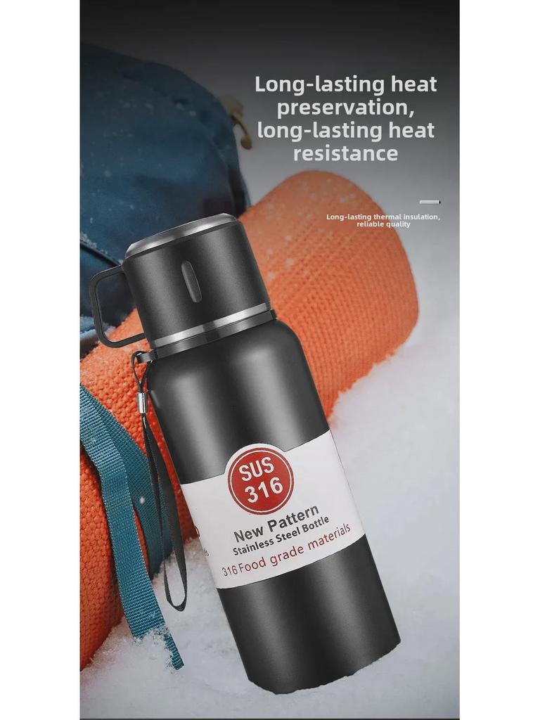 Large Capacity 316 Stainless Steel Men's Portable Thermos Cup