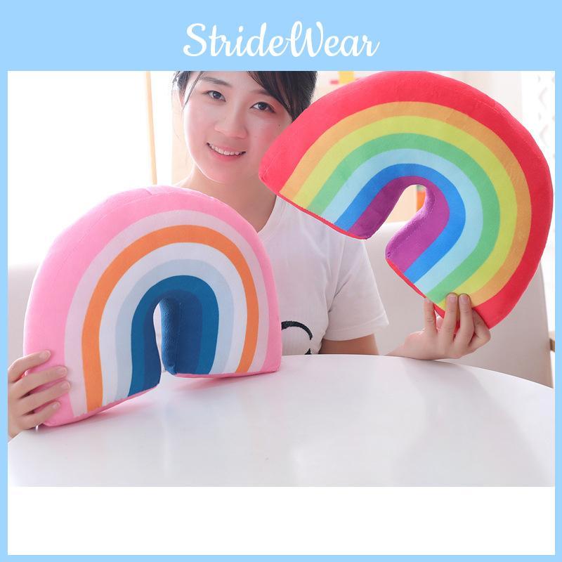 Rainbow Shaped Lovely Pillow Plush Dolls Soft Stuffed Toy Back Cushion Gift Xmas