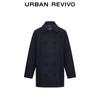 UR Women's Elegant Double-Breasted Lapel Winter Coat