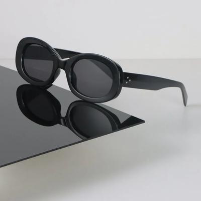 New Oval Sunglasses Women Men Vintage Fashion Female Male Mirror Clear Designer Eyewear Sexy Brand Black Sun Glasses