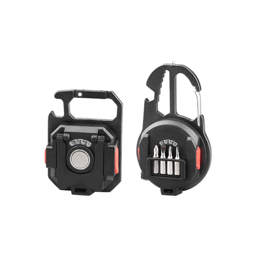 Mini-LED-Taschenlampe, Arbeitslicht, wiederaufladbar, Schlüsselanhänger-Licht, Outdoor-Camping-Licht, tragbarer Taschenschlüssel, Schraubendreher, Sicherheit