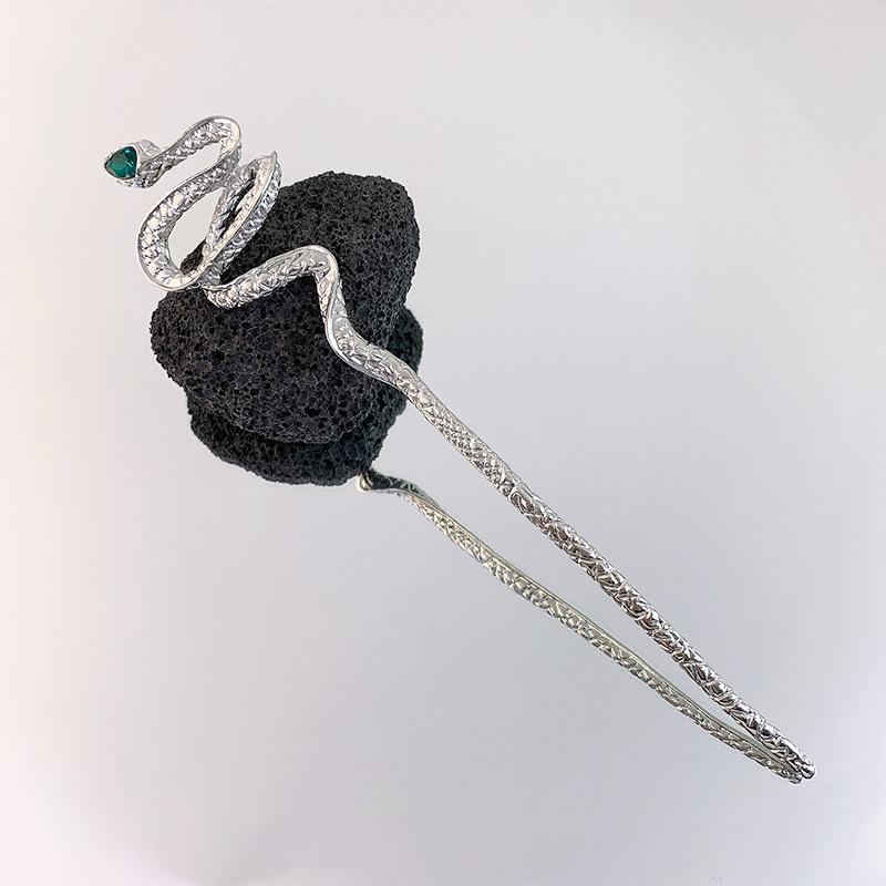 

Уникальная заколка для волос женская в форме змеи из жидкого металла высокого класса с нишевой индивидуальностью, современная элегантность и крутость