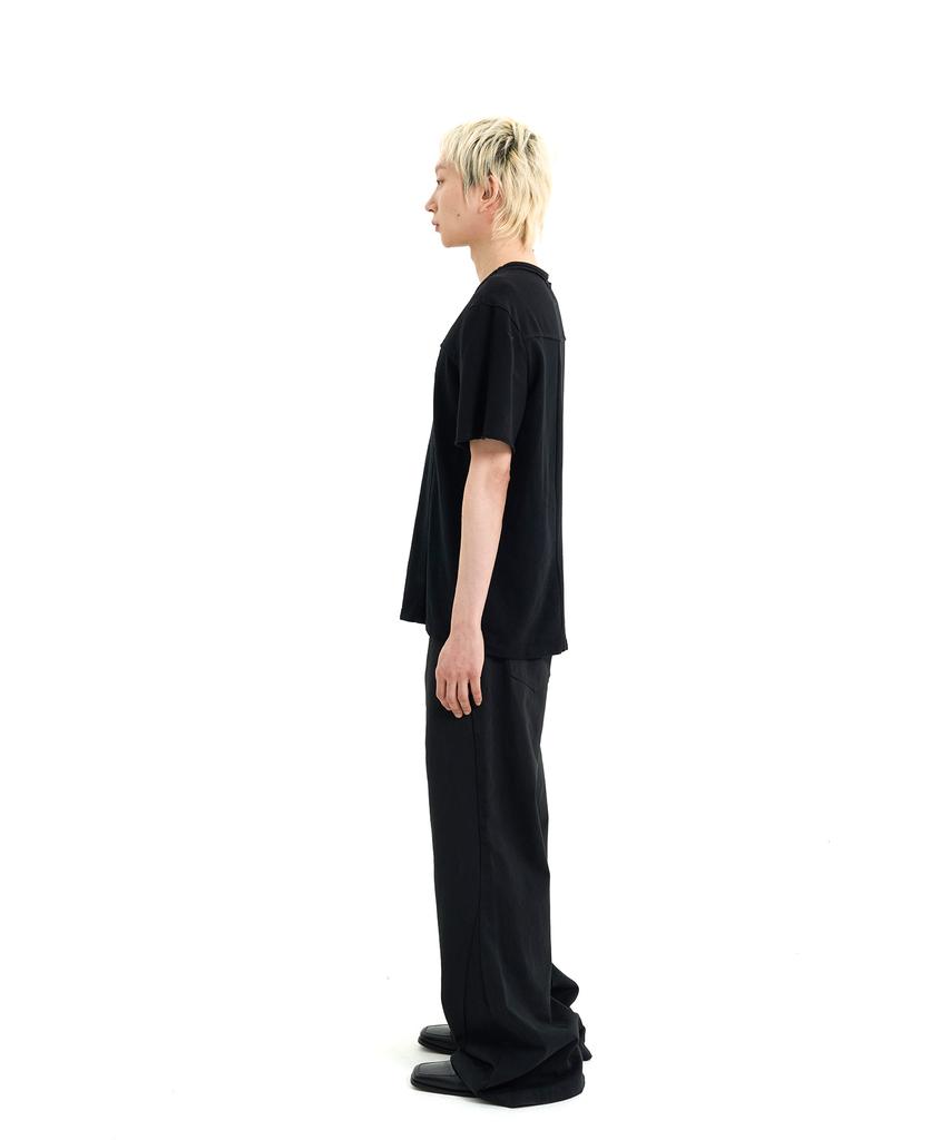 Laekeulopeu Cargo Flared Trousers - Black