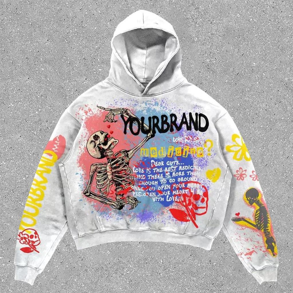 Spring and Autumn New Personality Painted Men's and Women's Hoodies Printed Graffiti Sweater