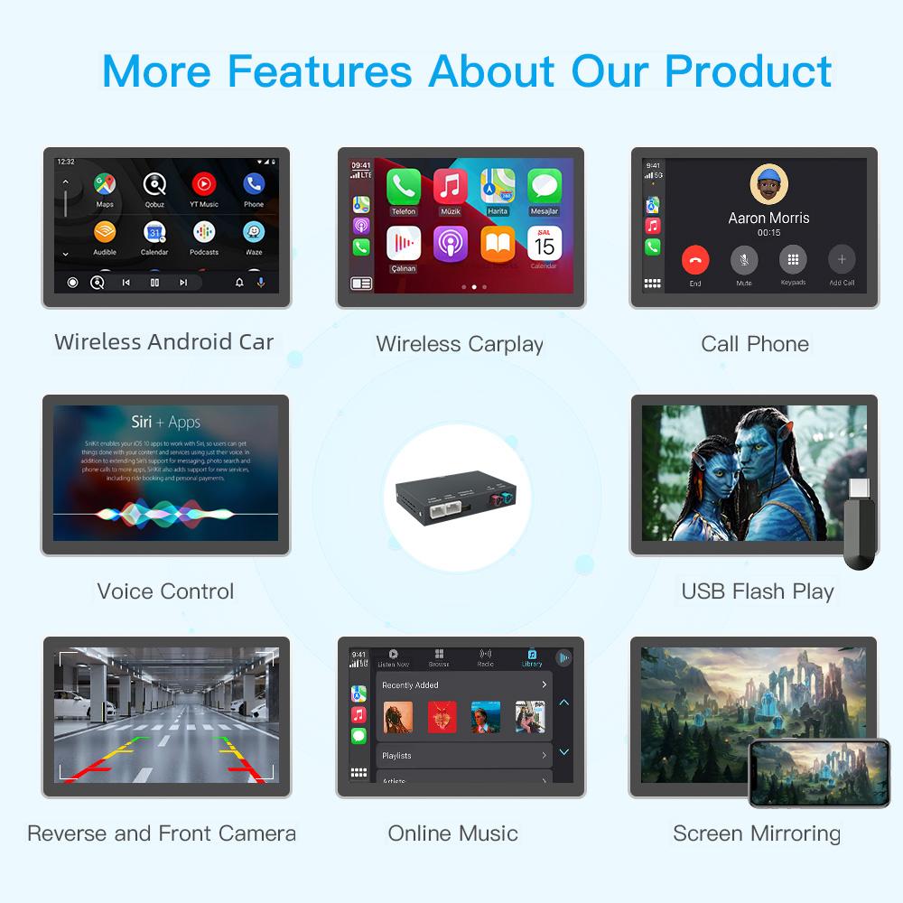 Wireless CarPlay Android Auto for BMW Mini R55 R56 R57 R58 R59 R60 R61 F54 F55 Clubman Countryman Hardtop John Cooper F56 F57