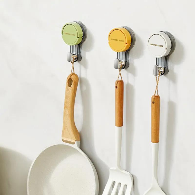 Suction Cup Hook Strong Vacuum No Punching Adhesive Hook Towel Rack Kitchen Bathroom Bathroom Wall No Marks Movable YLE375