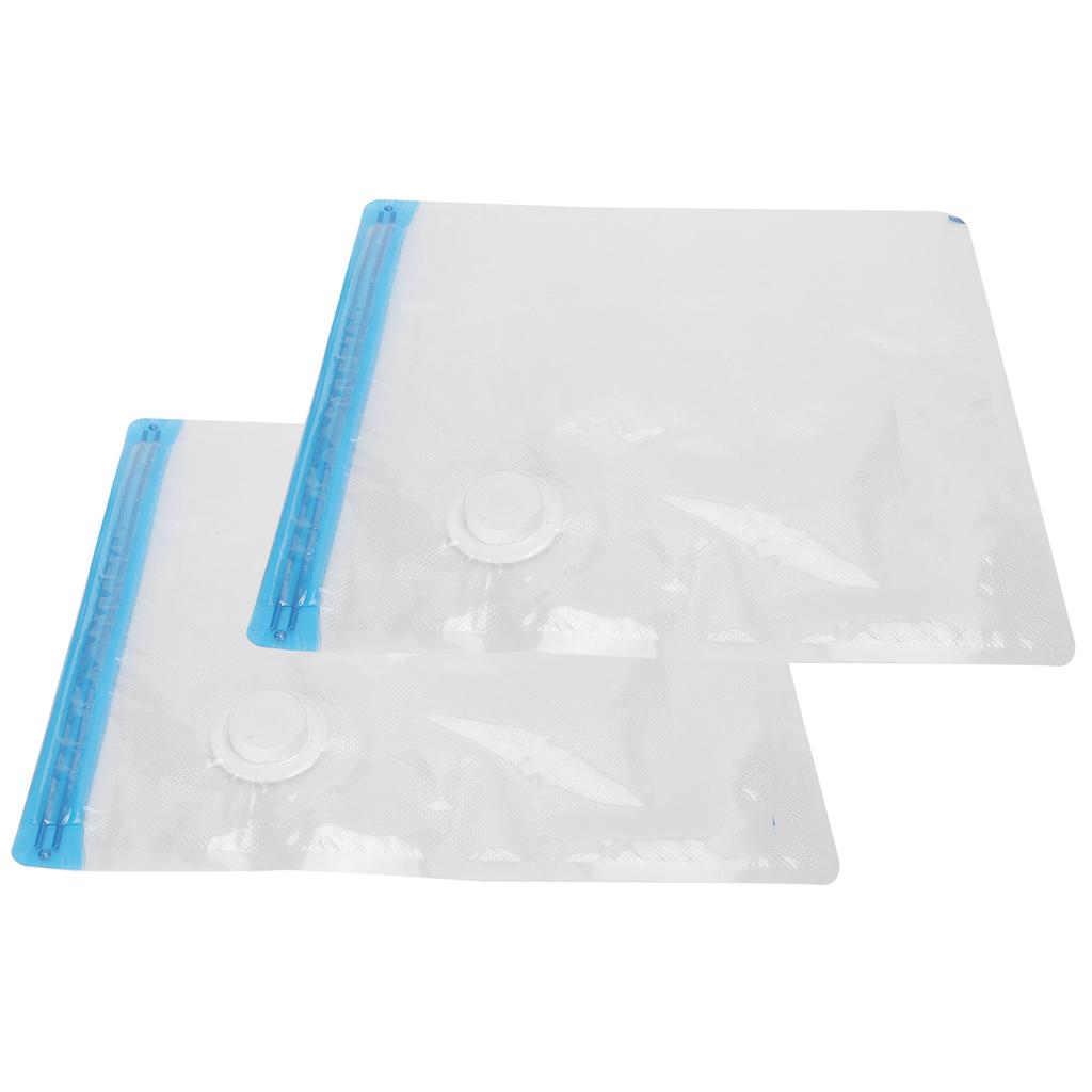 2Pcs Vacuum Storage Bag Space Saving Compressed Sealed Travel Bag with 3.5cm Thread Air