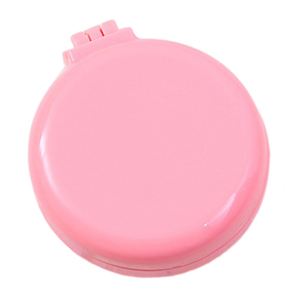 Mini Airbag Comb With Mirror Travel Hairbrush Makeup Comb 1Pcs Hair Comb Folding Massage Hair Brush Round Hair Comb розовый