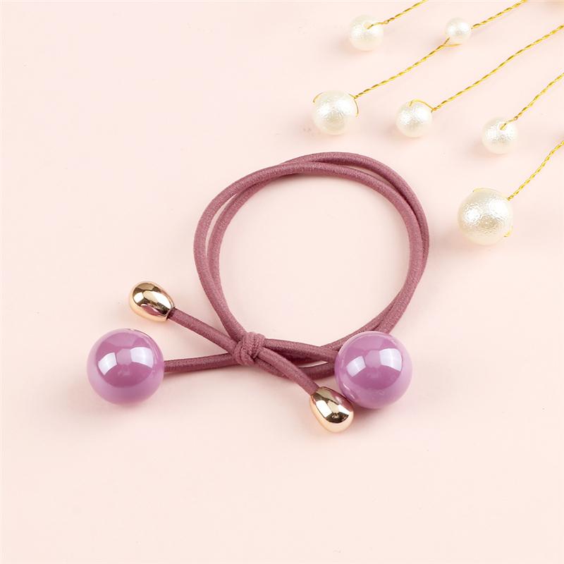Bowknot Ball Pendant Hair Band Korean Fashion Headband Women Girls Hair Rope High Elastic Simple Scrunchie Hair Accessories Gift