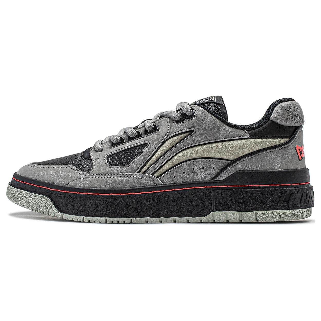 

LiNing Rookie Cushioned Slip-Resistant Lightweight Rebound Low-Top Vintage Basketball Shoes Unisex Gray ABCU001-3 36