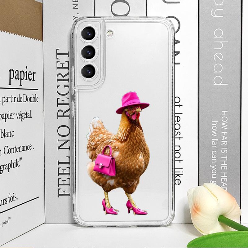Funny Cartoon Fighting Duck Chicken Transparent Phone Case for Oppo Reno 13 F 12 11 10 Pro Plus 8T A79 Find X3 Lite Soft Covers